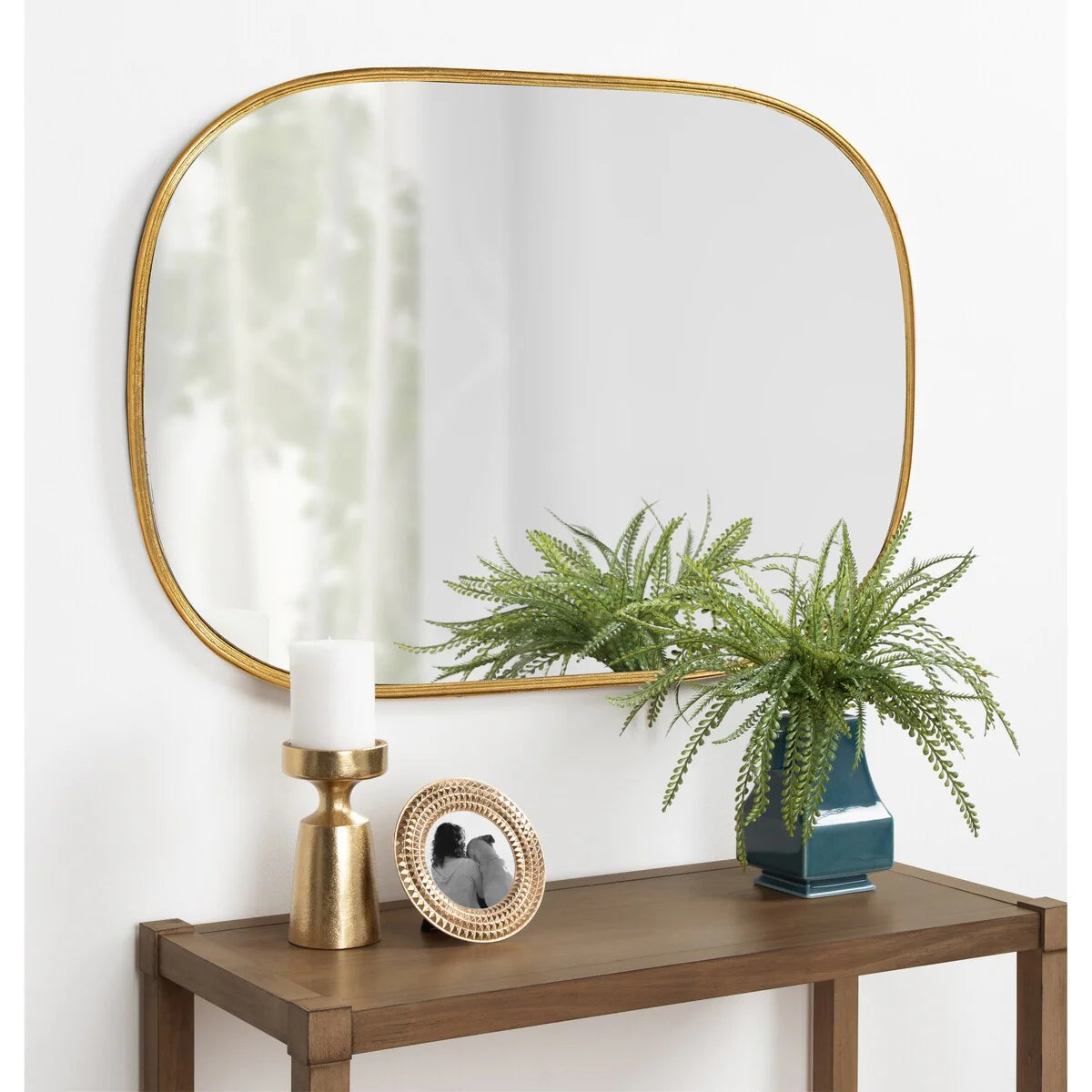 Capsule Framed Wall Mirror, 16x48, 18x24, 22x34, 24x36, Black, Bronze, Gold, Gray, Silver, Antique-Bronze