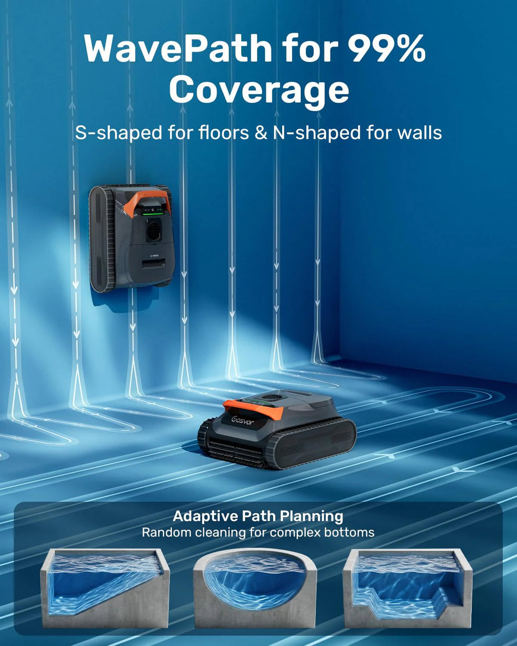 Cordless Robotic Pool Vacuum Cleaner With Smart Navigation And Wall And Waterline Cleaning