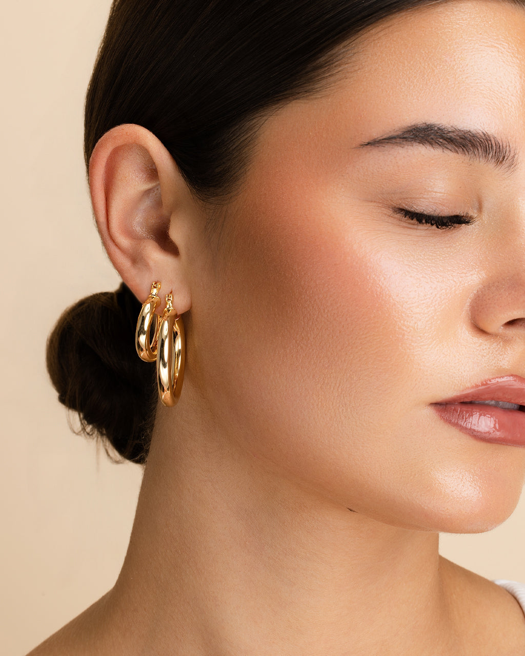 Chunky Tube Hoops - view 2