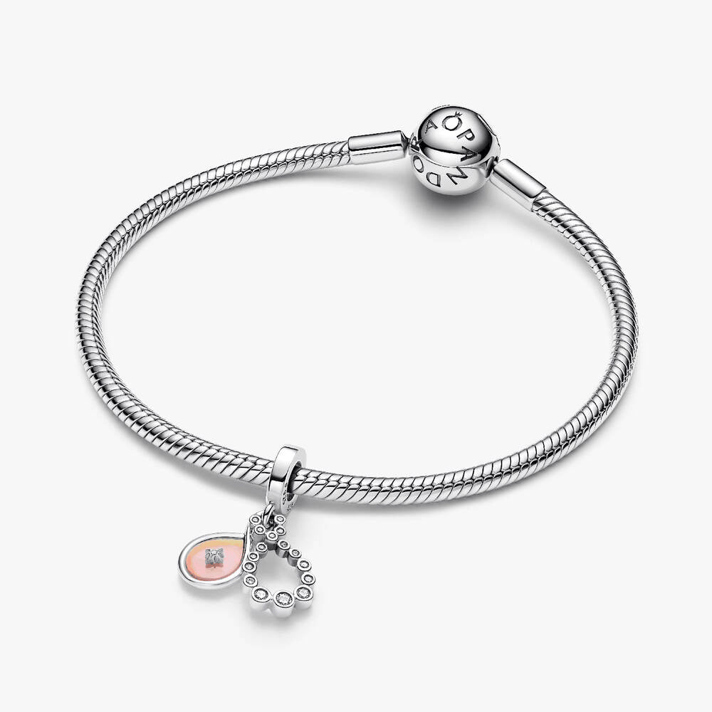 Opalescent Infinity Double Dangle Charm