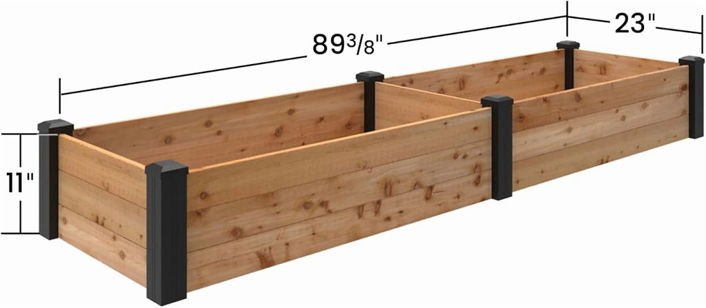 Outdoor Essentials Haven 2 ft. x 8 ft. Natural Cedar Raised Garden Bed
