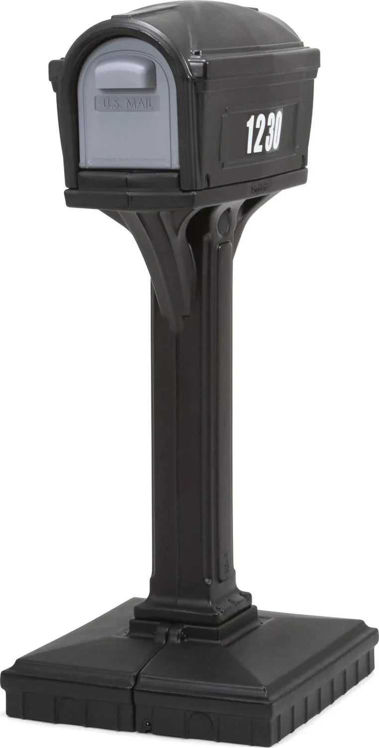 Simplay3 Dig Free Easy Up Classic Black Plastic Mailbox, 21.00 x 21.00 x 50.00 Inches - 42002R-04