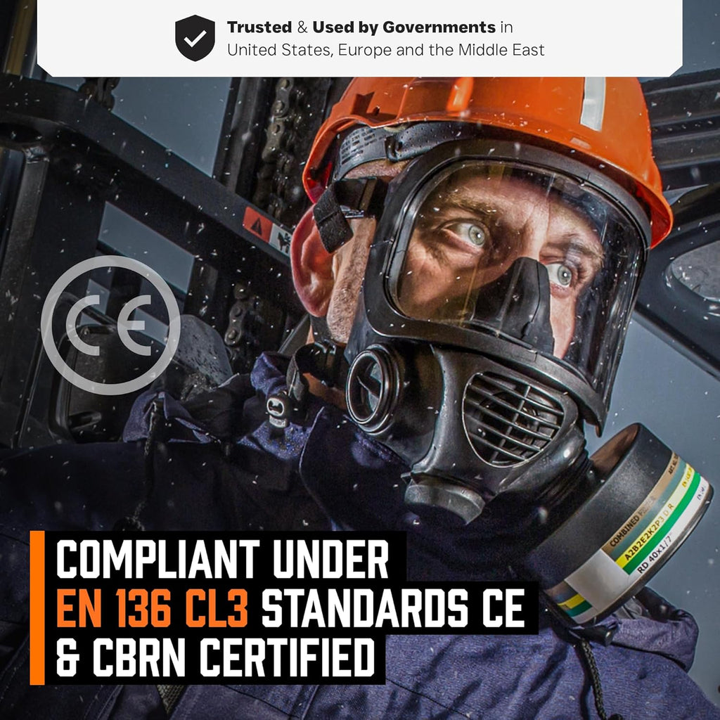 CBRN Full Face Gas Mask With Drinking System
