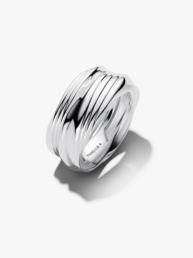 Two-Tone Twists & Turns Ring Set