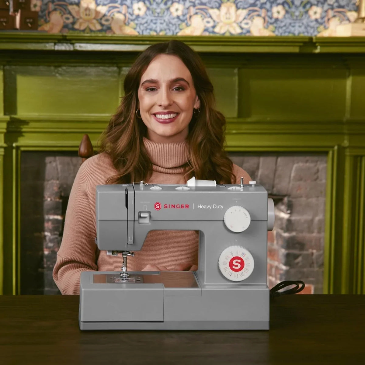 SINGER Heavy Duty High Speed Sewing Machine With Accessory Kit, 110 Stitch Applications - 4452