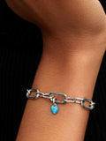 Turquoise-colored Heart Mini Dangle Charm
