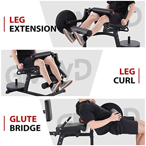 GMWD Leg Extension And Curl Machine - Adjustable Leg Exercise Bench