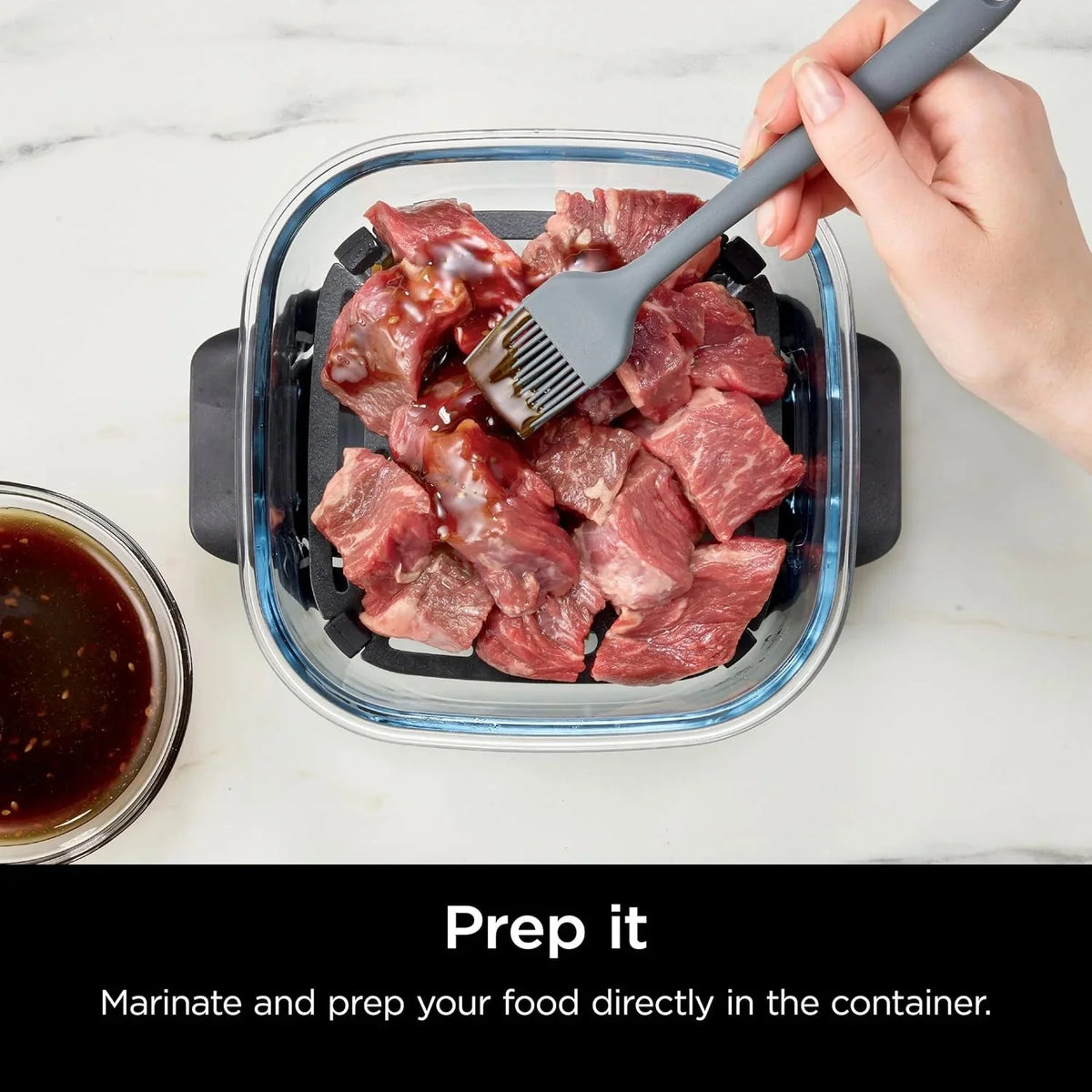 Ninja Crispi 4-in-1 Portable Glass Air Fryer Cooking System, 1500W, 4 QT And 6-Cup Containers