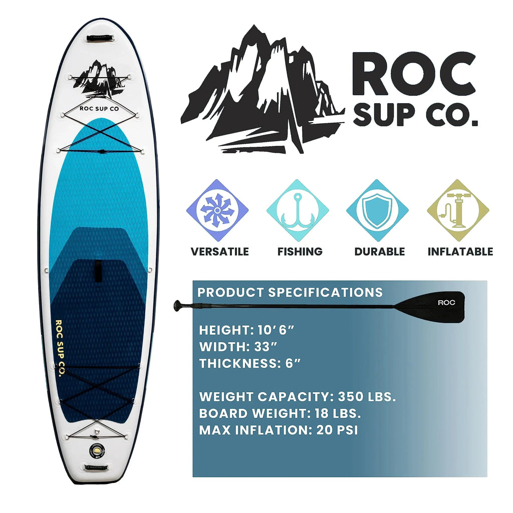 Roc Inflatable Stand Up Paddle Board 10 ft 6 in - uc-35301