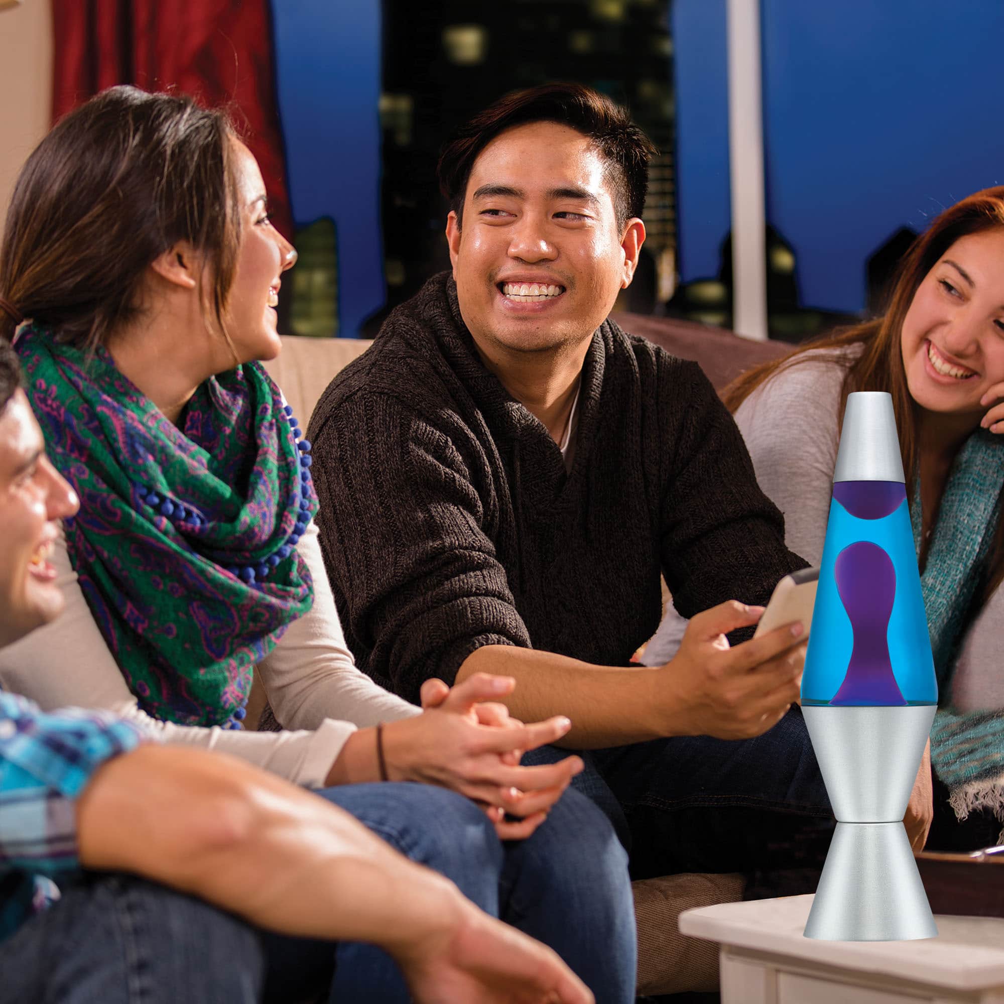 14.5" LAVA Lamp - Purple/Blue/Silver