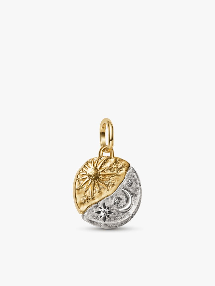 Sun and Moon Medallion Charm