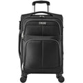 VEVOR Softside Expandable Carry-On Luggage With Spinner Wheels, TSA Lock, Black - 20-Inch