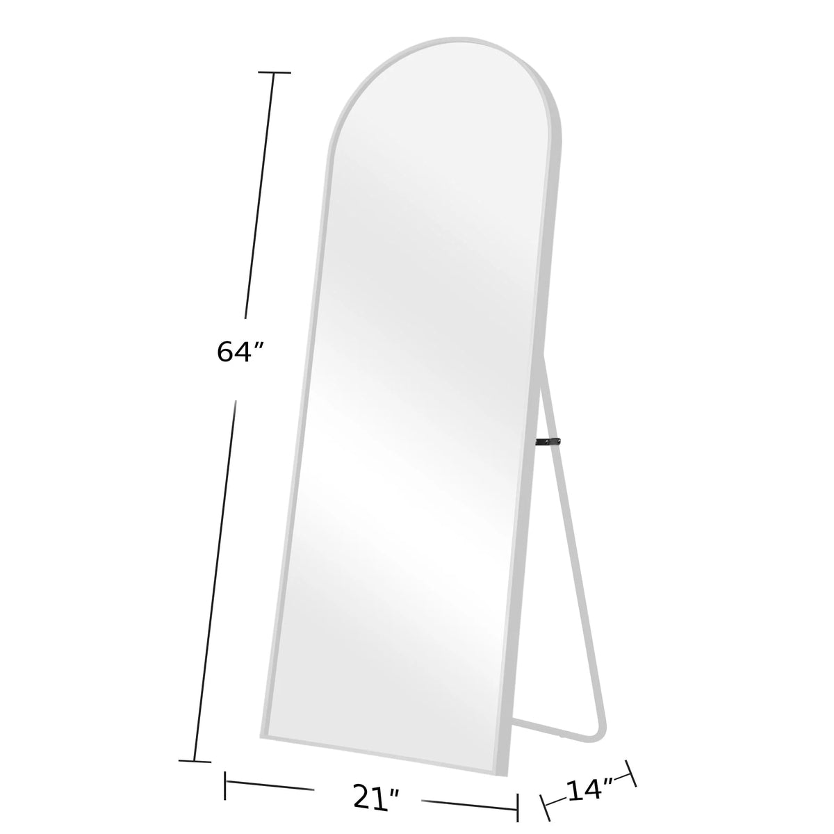 Arched Full-Length Floor Mirror - Standing And Wall-Mounted