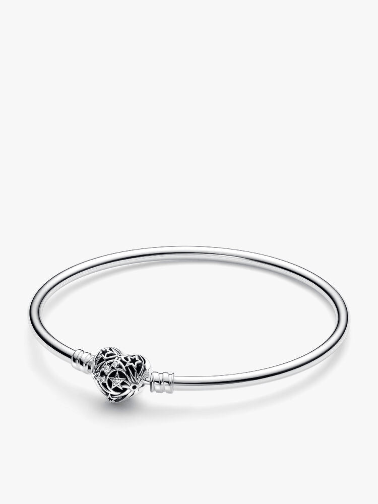 FINAL SALE - Celestial Heart Clasp Bangle