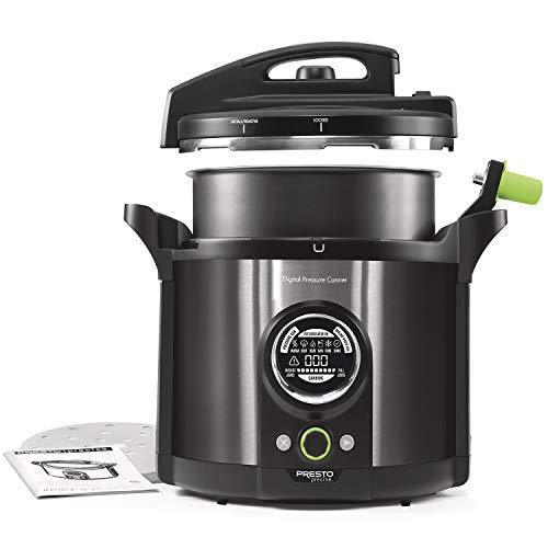 Presto Digital Pressure Canner, 12Qt, Black Stainless - 02144