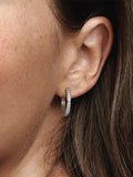 Sparkle and Pandora Logo Hoop Earrings
