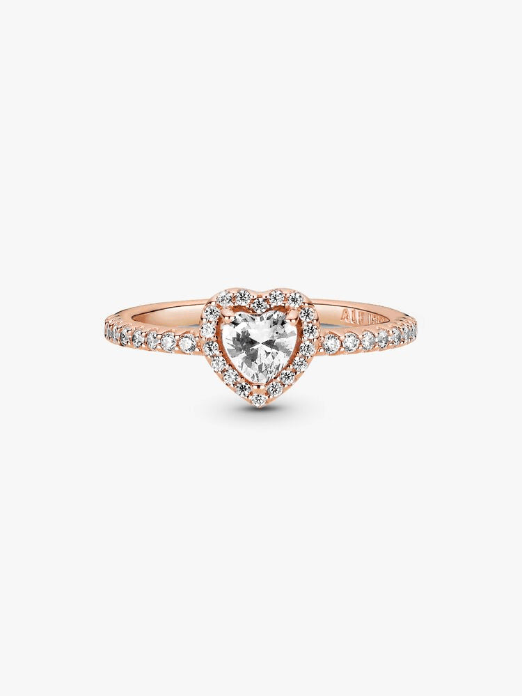 Sparkling Elevated Heart Ring