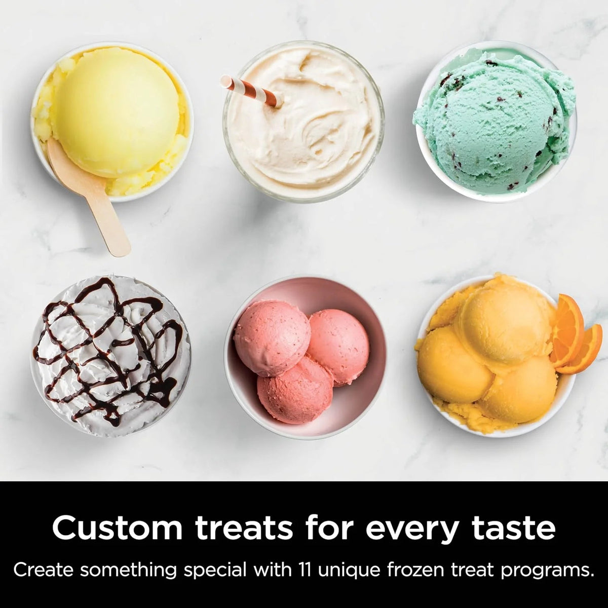 7-in-1 Ice Cream Maker With 2 Pint Containers And Lids - Silver