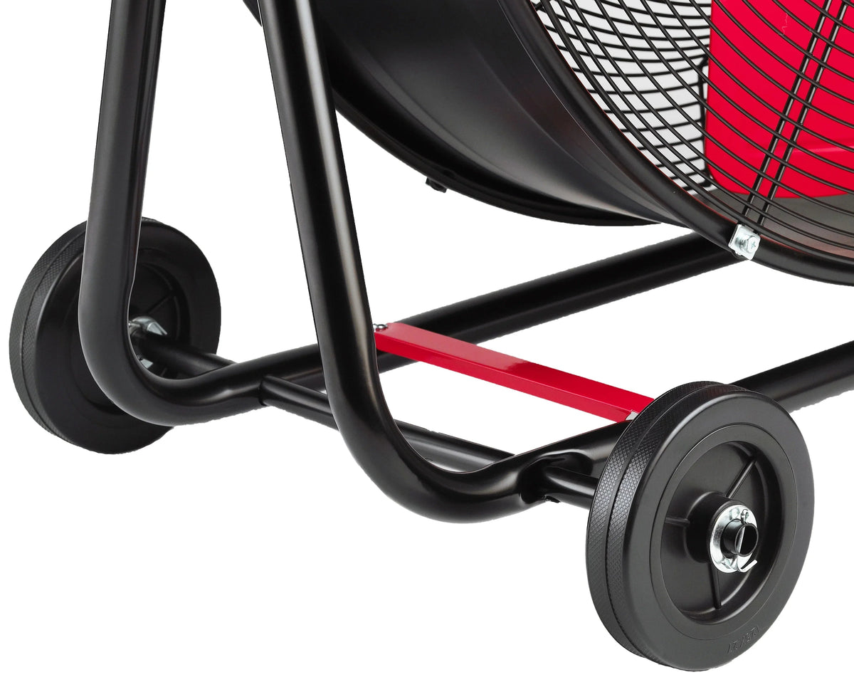 Hyper Tough 30 Inch 2-Speed High Velocity Tilted Drum Fan - Red & Black