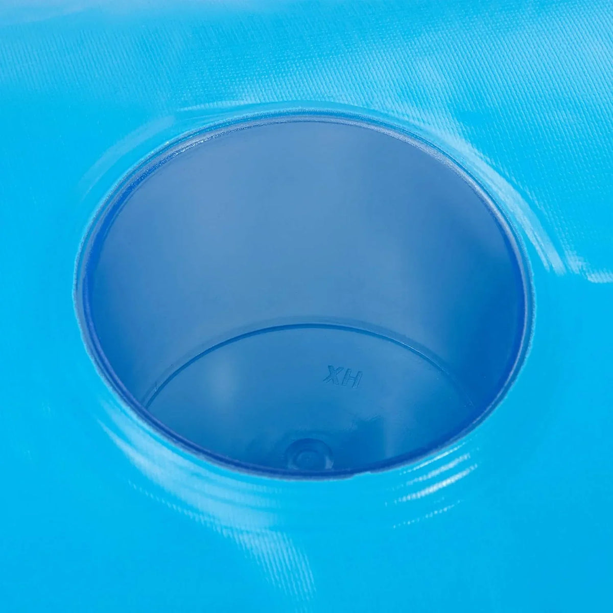 Inflatable Lake And Pool Relaxation Island Lounger, 145 x 125 x 20 in, Blue And White - 56299EP
