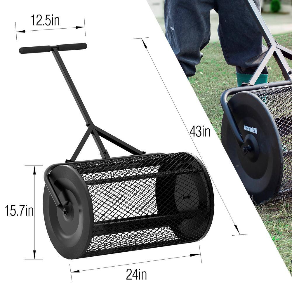 SP-001-JNN Peat Moss Compost Spreader - 24 in Metal Handle