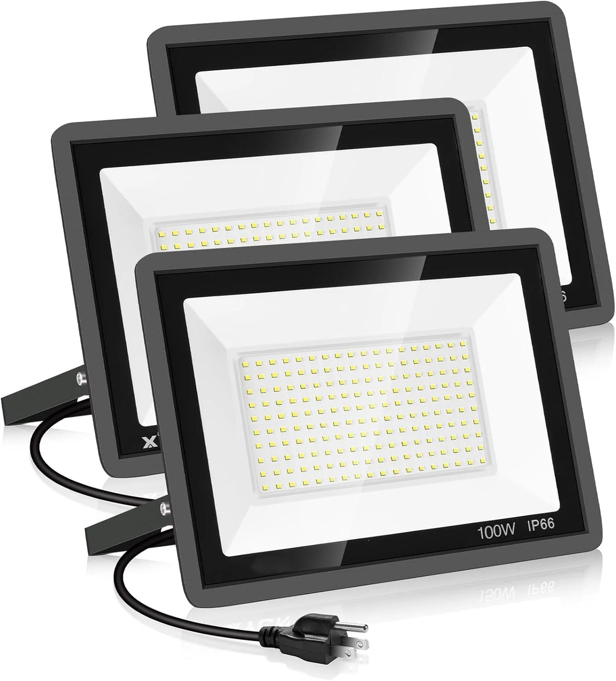 YANYCN 200W LED Flood Light 3 Pack, 22800lm 5000K Daylight White, IP66 Waterproof - 200W-TG-XPG-A