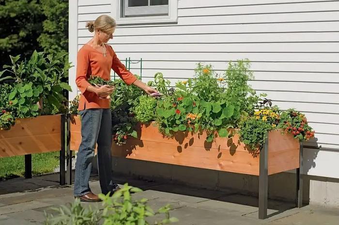 Self-Watering Elevated Planter Box 96" L x 24" W x 29" H