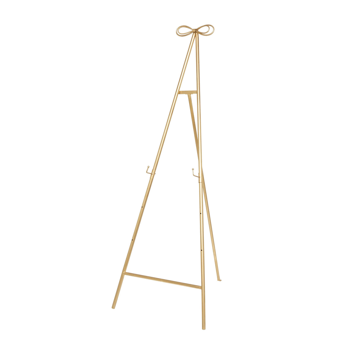 Adjustable 3-Tier Metal Display Stand Gold Floor Easel