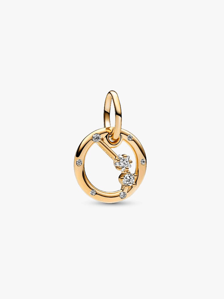 Aries Zodiac Dangle Charm Studded Bracelet Set