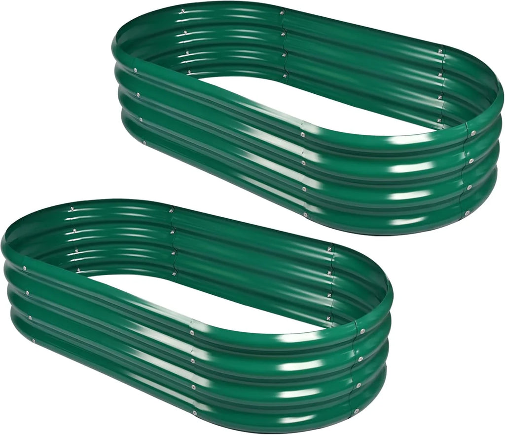 Land guard Galvanized Raised Garden Bed Kit, 10x4x1ft, 2-Pack
