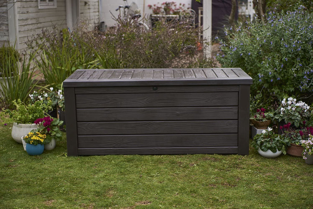 Keter Westwood 150 Gallon Resin Deck Box, Brown - 231666