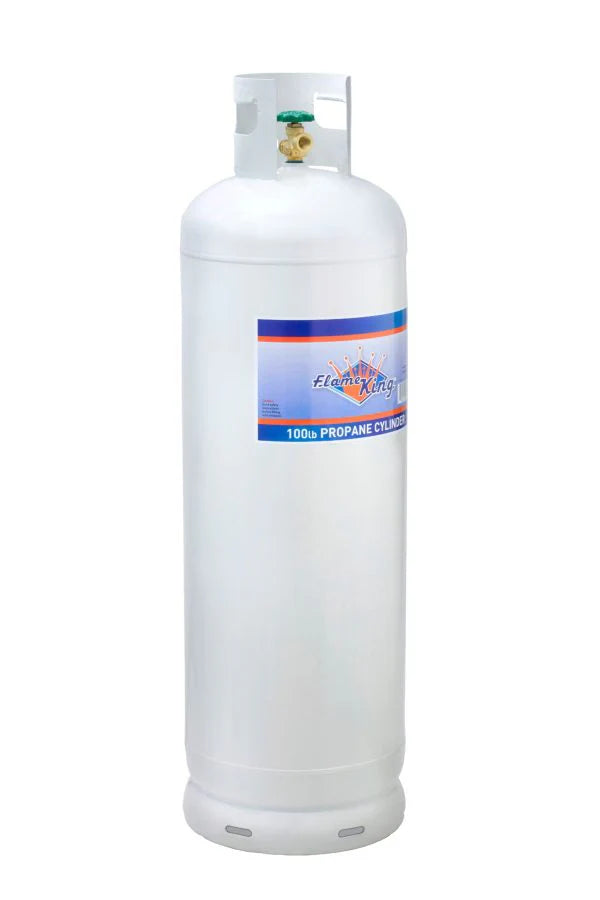 Flame King 100 lb Steel Propane Cylinder With POL Valve - Ships Empty
