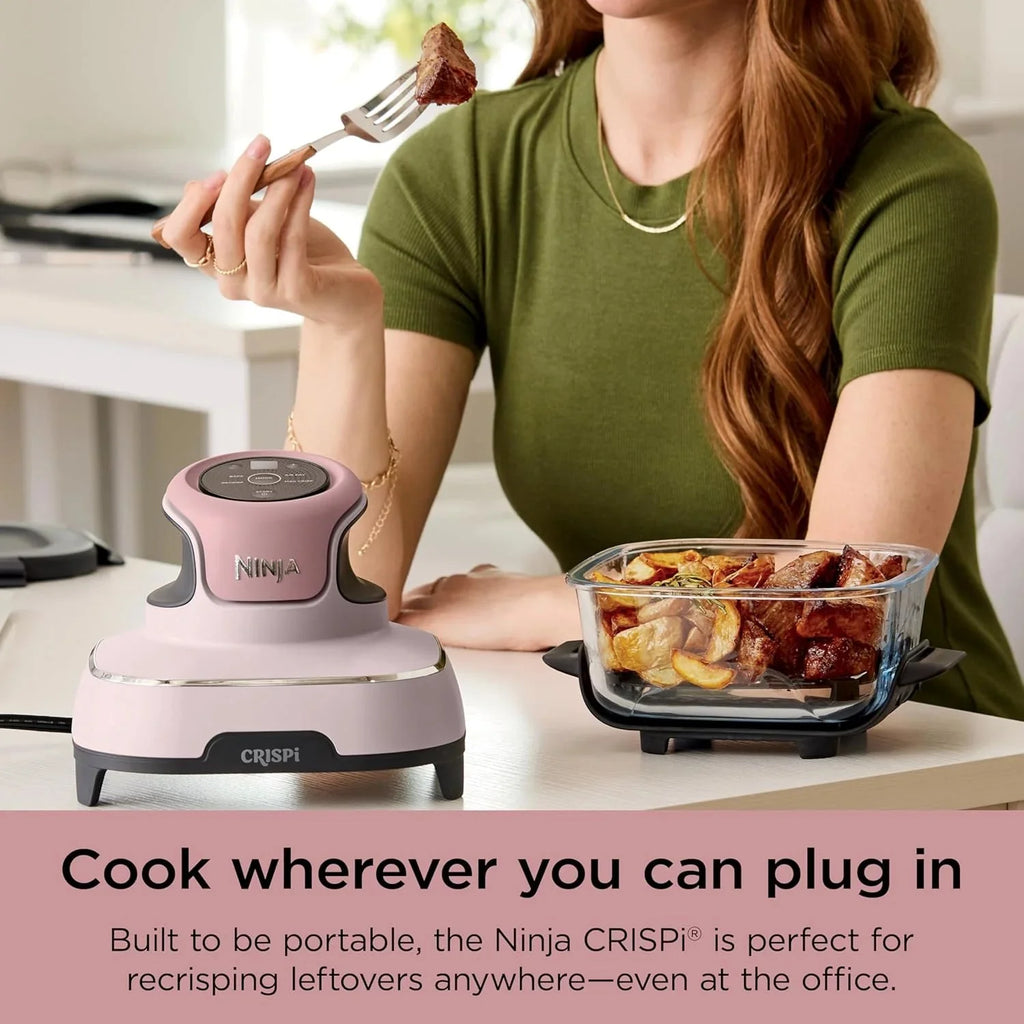 Ninja Crispi 4-in-1 Portable Glass Air Fryer Cooking System, 1500W, 4 QT And 6-Cup Containers
