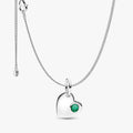 May Birthstone Heart Pendant Necklace
