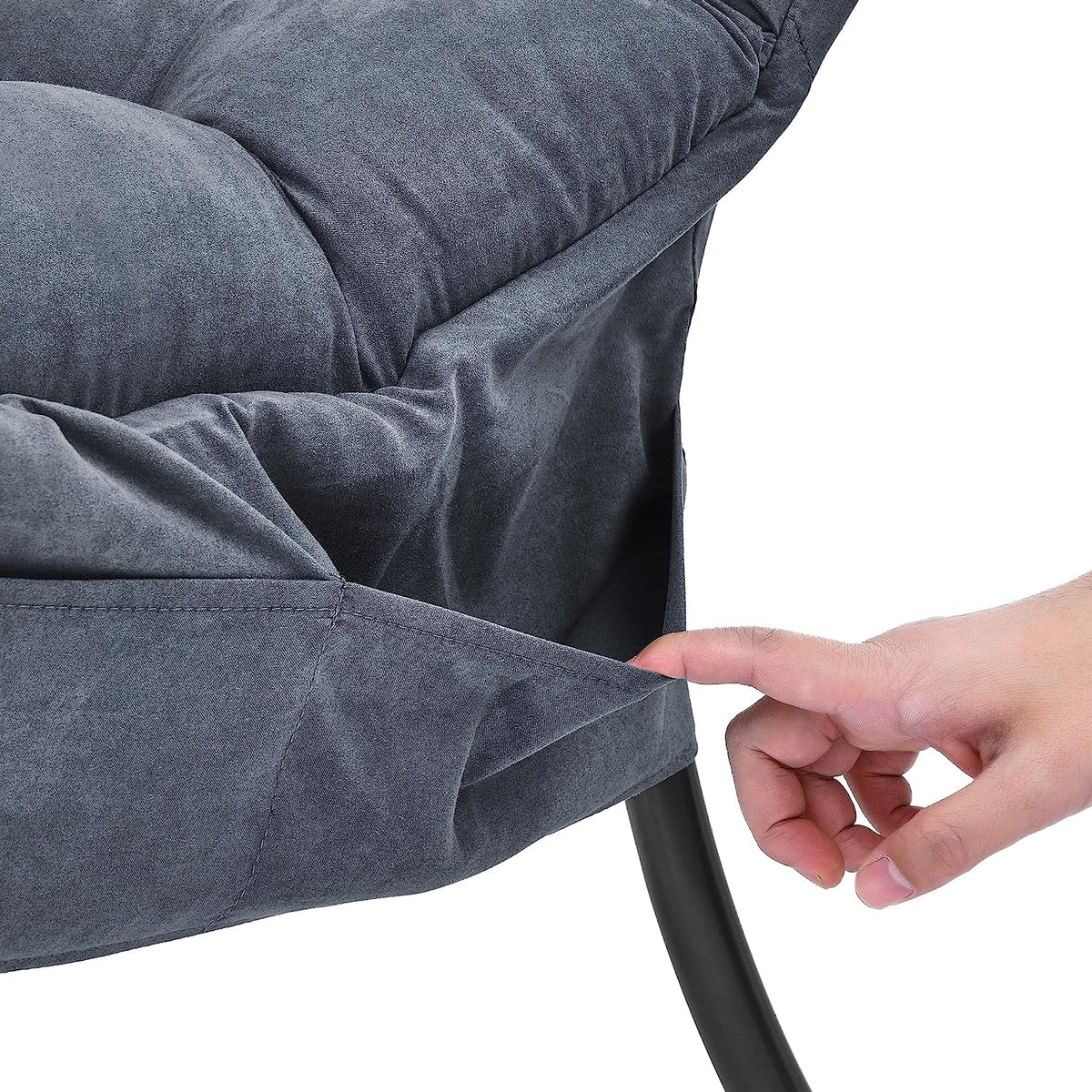 Living and More High Back Fabric Lazy Chair