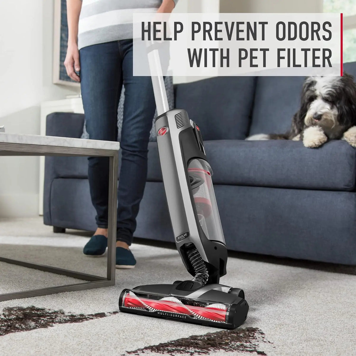 Hoover ONEPWR Evolve Pet Cordless Small Upright Vacuum Cleaner, Black - BH53422V