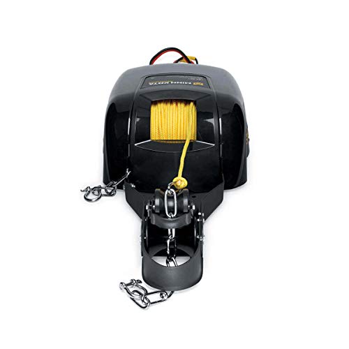 Electric Boat Anchor Winch - Horizontal Mount Davit, 40 lb Capacity, 100 ft Nylon Rope & Mounting Hardware