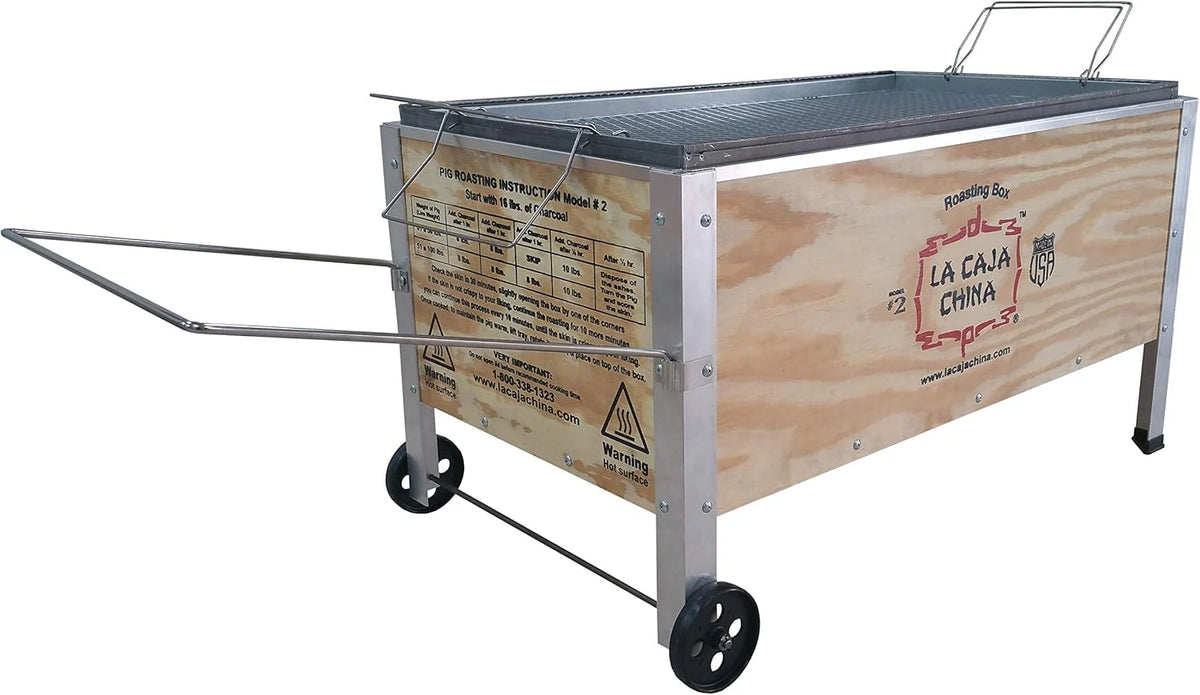 LA CAJA CHINA Pig Roaster, 100 LB Capacity, 48in L x 24in W x 24in H - Model #2