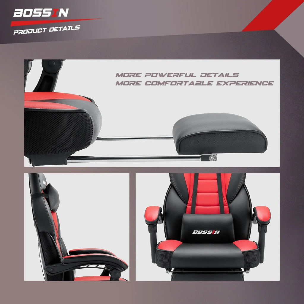 Racing Style Gaming Chair, 300 lbs Big And Tall High Back Computer Chair
