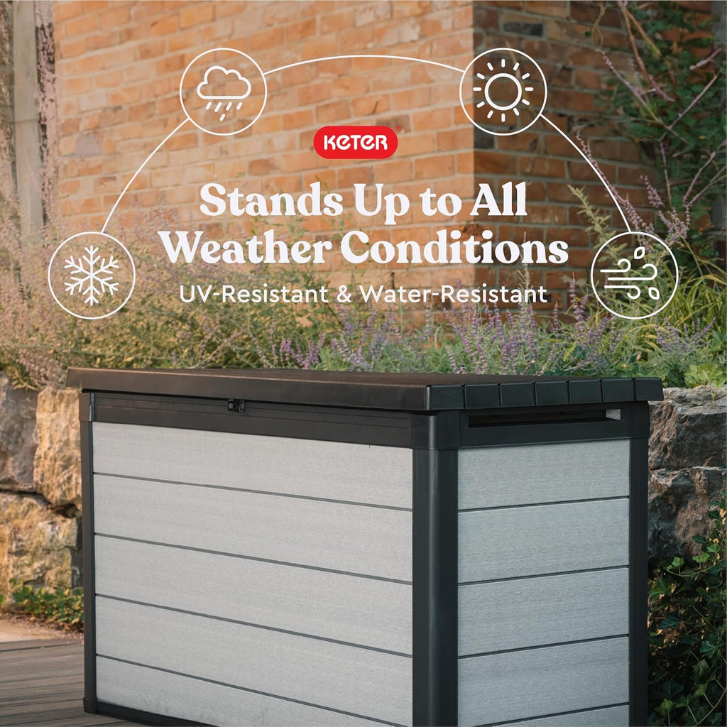 200 Gallon Resin Deck Box, 59.7 in L x 28.5 in W x 35.4 in H