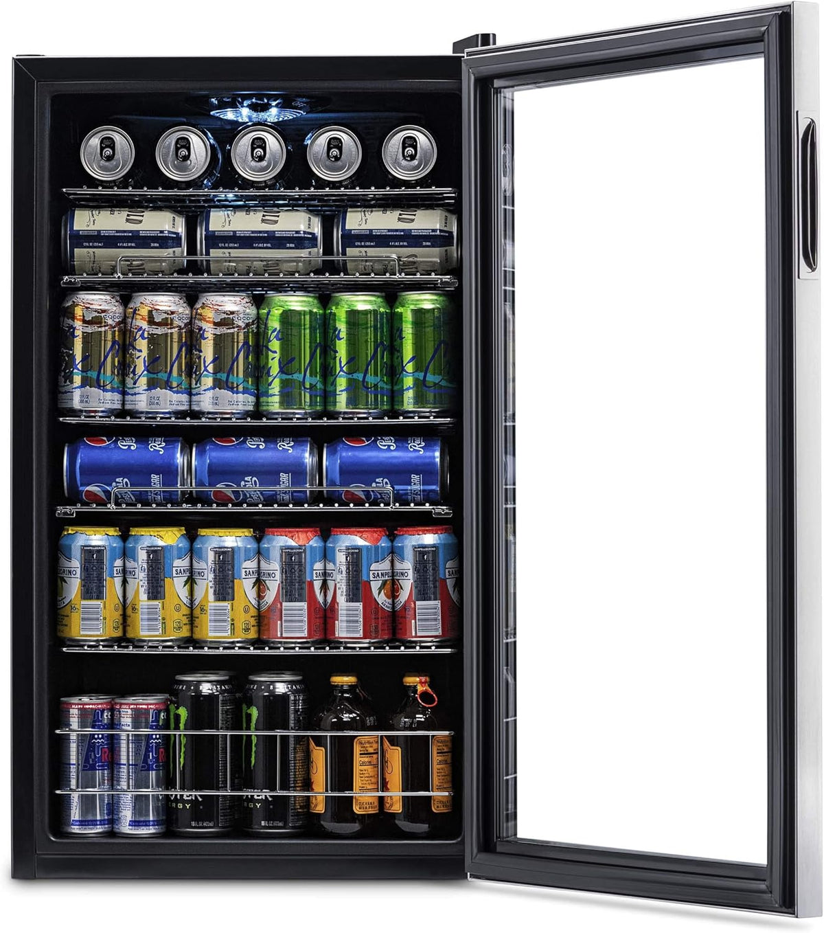 Beverage Refrigerator Cooler, 126 Cans, Right Hinge Glass Door - AB-1200