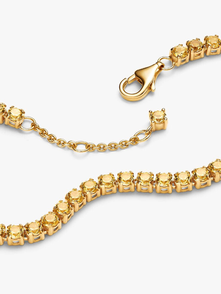 Sparkling Yellow Bracelet and Earring Set