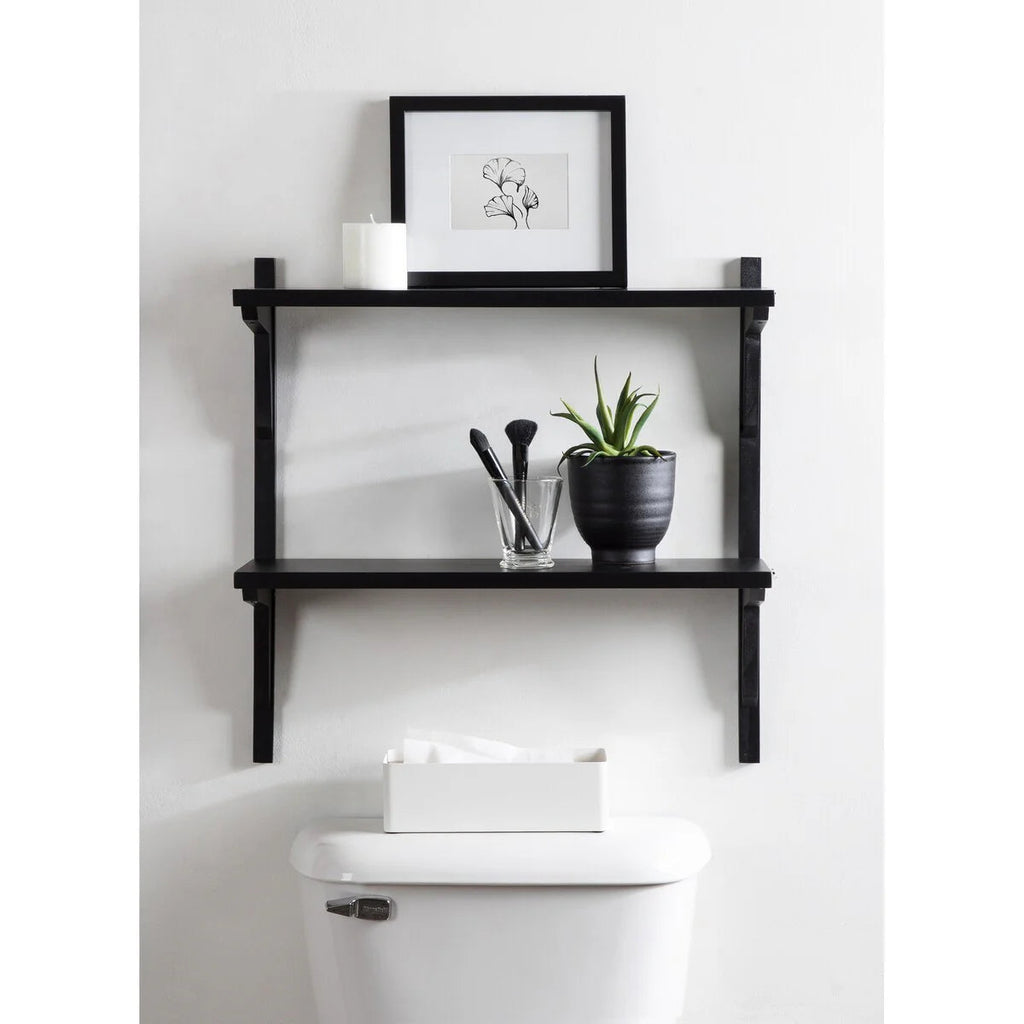 Mid-Century Wall Shelves, 24x8x24 Inch Decorative Wall-Mounted Storage And Display Shelving