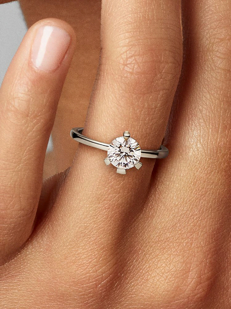 Pandora Nova 14k White Gold Lab-grown Diamond Ring