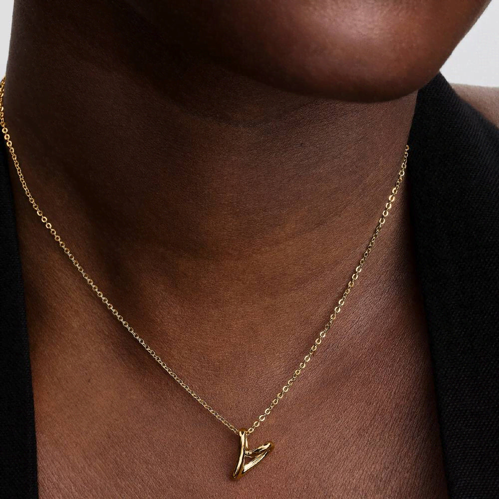 Organically Shaped Heart Small Pendant Necklace