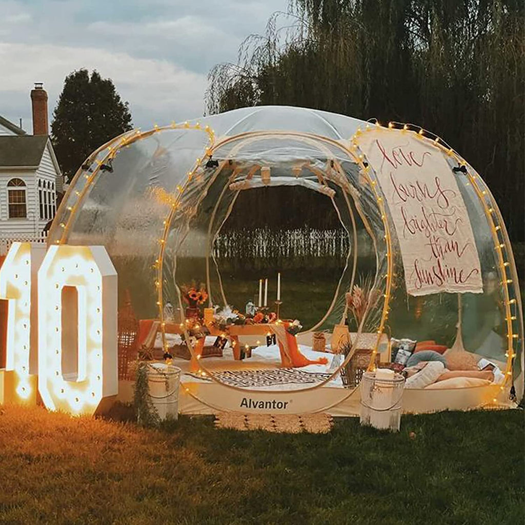Alvantor Bubble Tent Pop Up Gazebo, 8-10 Person, 3.63.62.4H (m)