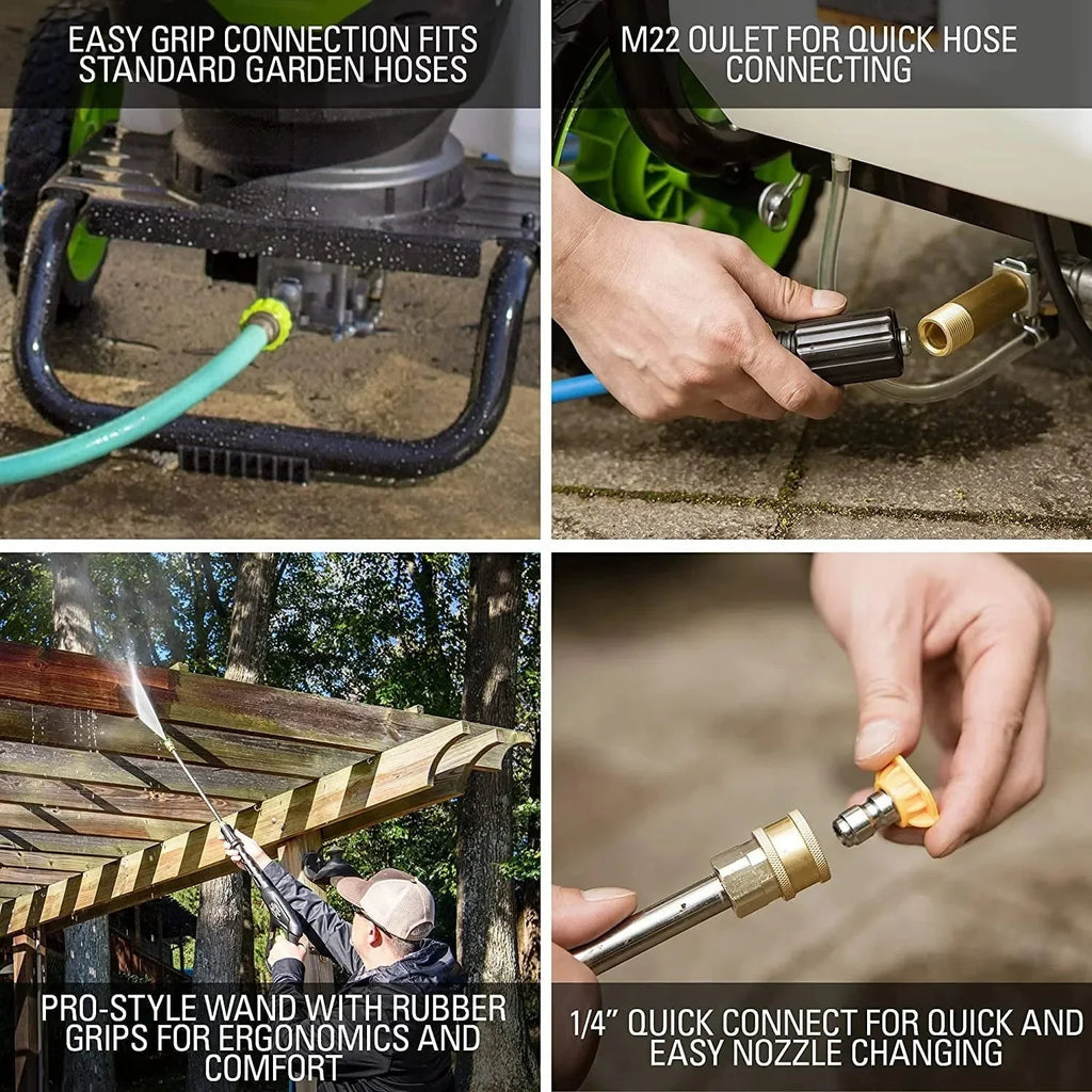 Greenworks Brushless Electric Pressure Washer 2300-PSI 14 Amp 2.3-GPM - JettFlow