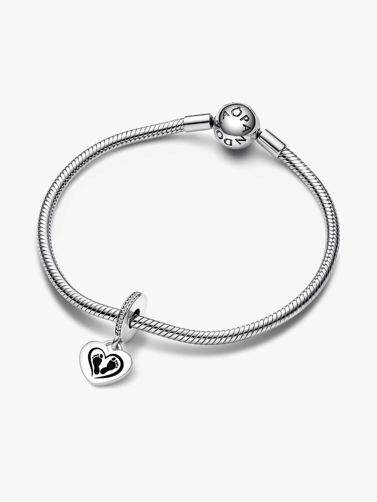 Engravable Footprint Dangle Charm