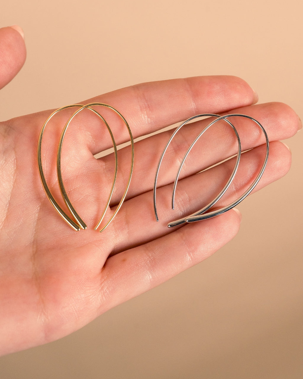 Delicate Threader Hoop Earrings - view 6