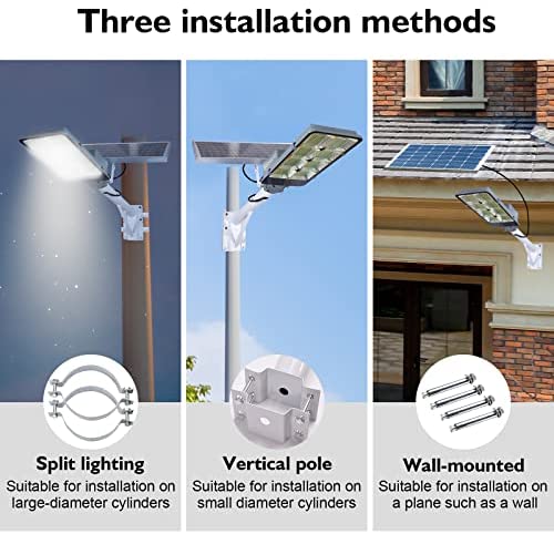 SUSVQLXG Solar LED Street Flood Light 450W 528 LEDs 20000 Lumens 6500K - SUSVQLXG 450